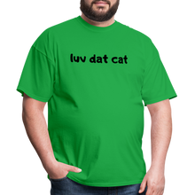 Load image into Gallery viewer, LUV DAT CAT (text) Men&#39;s T-Shirt - bright green