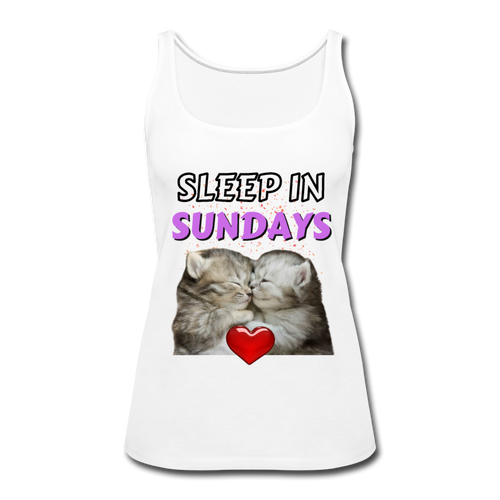 Sleep In Sundays Women's Premium Tank Top - white